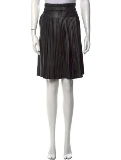 Pre-owned Zadig & Voltaire Lamb Leather Mini Skirt In Black