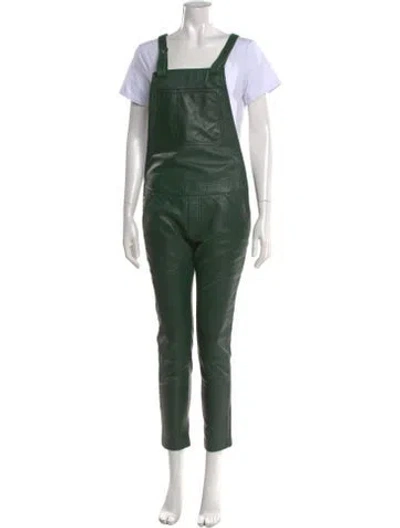 Pre-owned Zadig & Voltaire Lamb Leather Overalls In Green