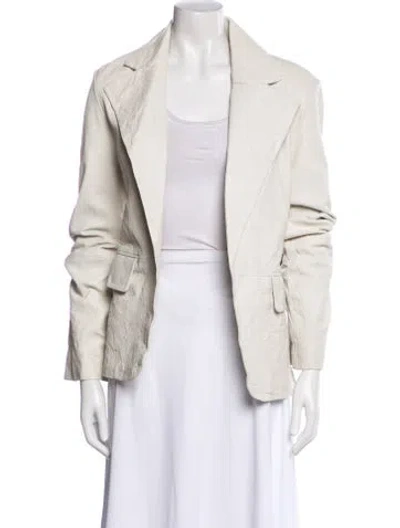 Pre-owned Zadig & Voltaire Lamb Leather Vest In Neutral