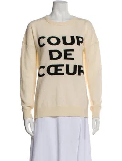 Pre-owned Zadig & Voltaire Lambswool Graphic Print Sweater In Neutral