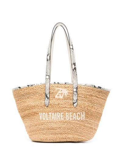 Zadig & Voltaire Le Beach Voltaire Beach Bag In Nude
