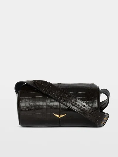 Zadig & Voltaire Le Doudou Croco Bag In Brown