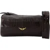 Zadig & Voltaire Le Doudou Croc Embossed Crossbody In Brown