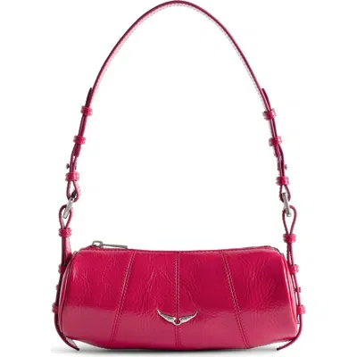 Zadig & Voltaire Le Roudoudou Patent Leather Shoulder Bag In Red
