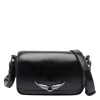 Zadig & Voltaire Womens Le Zazi Vintage Patent-leather Shoulder Bag Black In Black