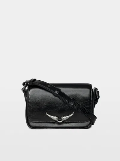 Zadig & Voltaire Le Zazi Vintage Patent Bag In Black