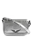 Zadig & Voltaire Le Zazi Winged Cross Body Bag In Silver