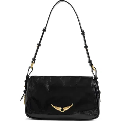 Zadig & Voltaire Le Zouzou Patent Leather Bag In Black
