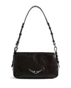 Zadig & Voltaire Le Zouzou Vintage Effect Patent Leather Bag In Black