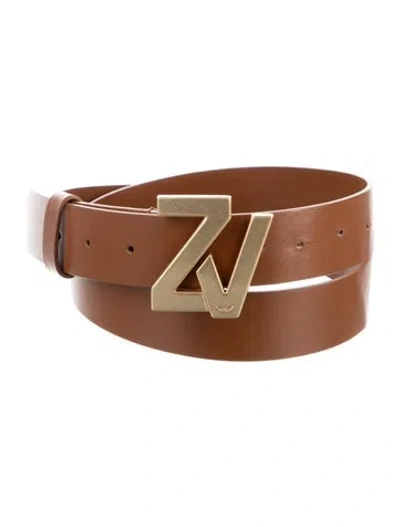 Pre-owned Zadig & Voltaire Leather Belt In Brown