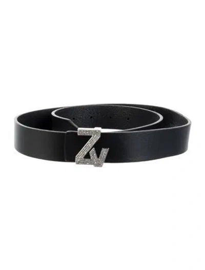 Pre-owned Zadig & Voltaire Leather Belt W/ Tags In Black