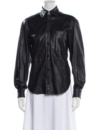 Pre-owned Zadig & Voltaire Leather Biker Jacket In Black