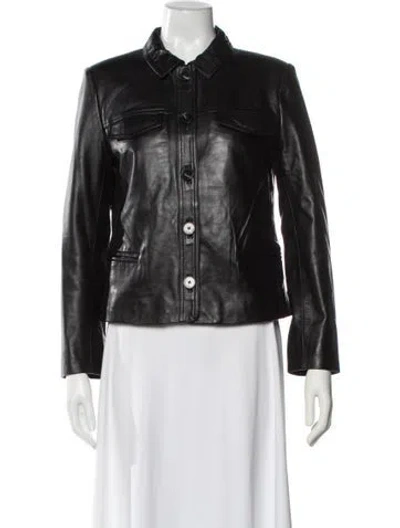 Pre-owned Zadig & Voltaire Leather Biker Jacket In Black