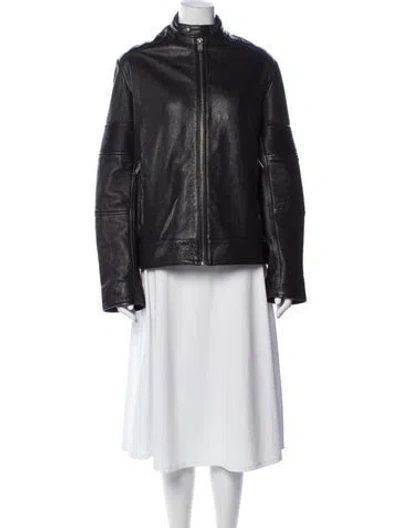 Pre-owned Zadig & Voltaire Leather Biker Jacket In Black