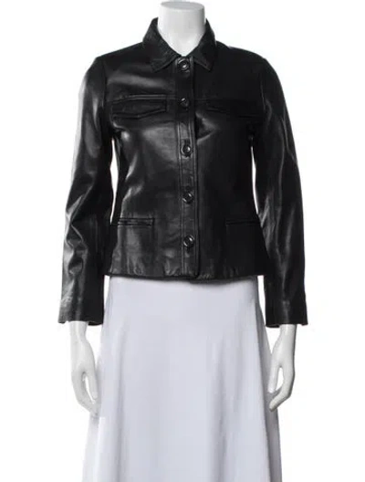 Pre-owned Zadig & Voltaire Leather Biker Jacket In Black