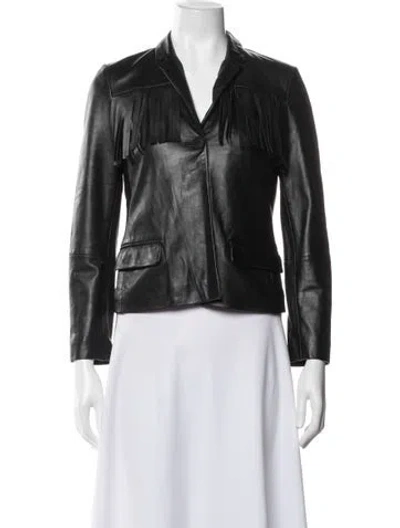 Pre-owned Zadig & Voltaire Leather Biker Jacket In Black