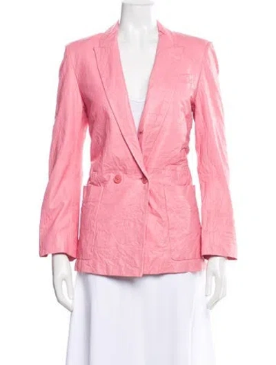 Pre-owned Zadig & Voltaire Leather Blazer In Pink
