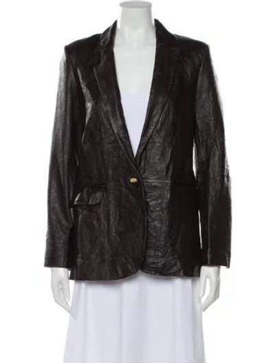 Pre-owned Zadig & Voltaire Leather Blazer W/ Tags In Black