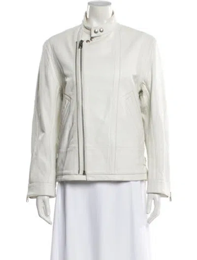 Pre-owned Zadig & Voltaire Leather Blazer In White