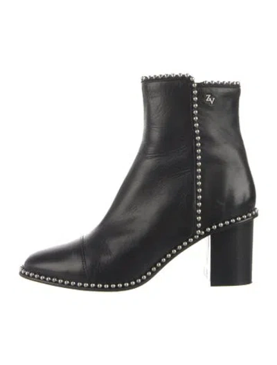 Pre-owned Zadig & Voltaire Leather Boots In Black