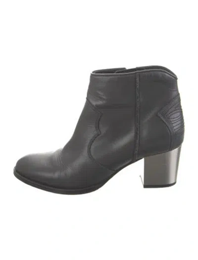 Pre-owned Zadig & Voltaire Leather Boots In Black