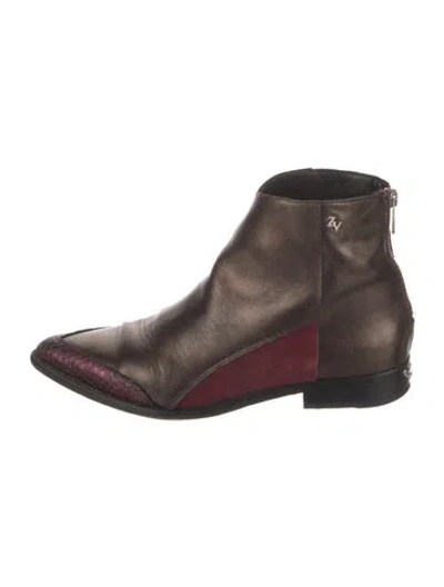 Pre-owned Zadig & Voltaire Leather Boots In Brown