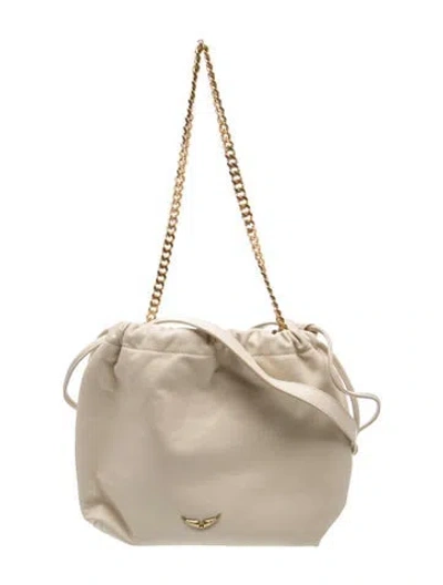 Pre-owned Zadig & Voltaire Leather Bucket Bag In Neutral