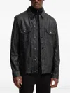 Zadig & Voltaire Leather Button-fastening Jacket In Black