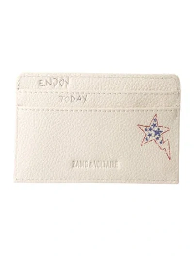Pre-owned Zadig & Voltaire Leather Card Holder In Neutral