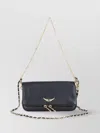 Zadig & Voltaire Leather Chain Strap Zip Pocket Shoulder Bag