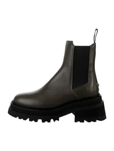Pre-owned Zadig & Voltaire Leather Chelsea Boots In Green
