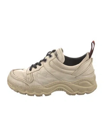 Pre-owned Zadig & Voltaire Leather Chunky Sneakers In Neutral