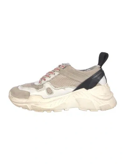 Pre-owned Zadig & Voltaire Leather Chunky Sneakers In Neutral