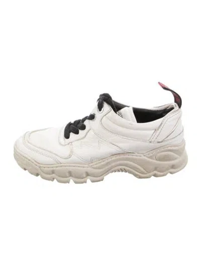 Pre-owned Zadig & Voltaire Leather Chunky Sneakers In Neutral