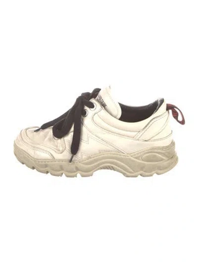 Pre-owned Zadig & Voltaire Leather Chunky Sneakers In Neutral