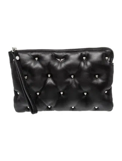 Pre-owned Zadig & Voltaire Leather Clutch In Black