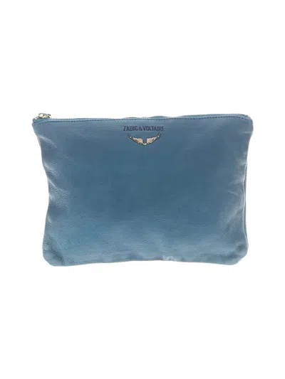 Pre-owned Zadig & Voltaire Leather Clutch In Blue