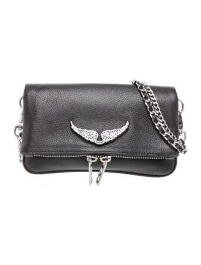 Pre-owned Zadig & Voltaire Leather Clutch In Gray