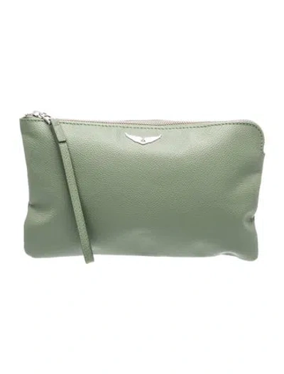 Pre-owned Zadig & Voltaire Leather Clutch In Green