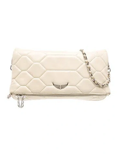 Pre-owned Zadig & Voltaire Leather Clutch In Neutral