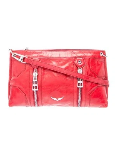 Pre-owned Zadig & Voltaire Leather Clutch In Red