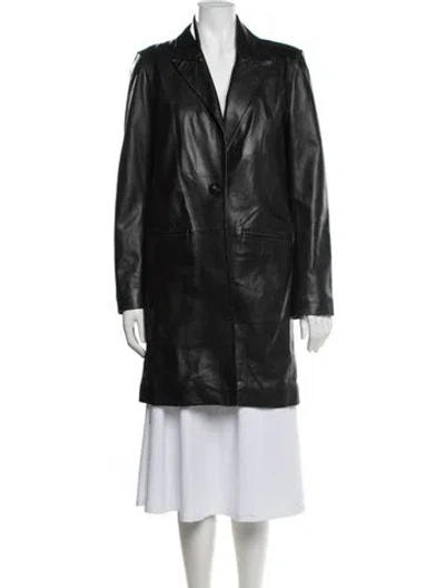 Pre-owned Zadig & Voltaire Leather Coat In Black