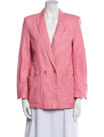 Pre-owned Zadig & Voltaire Leather Coat In Pink