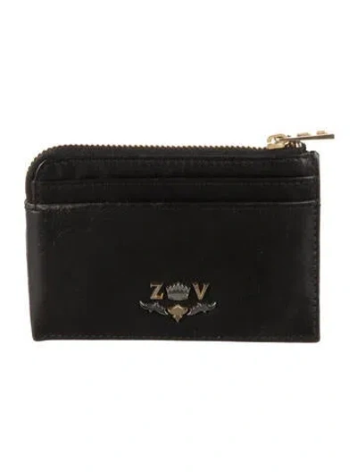 Pre-owned Zadig & Voltaire Leather Coin Pouch In Black