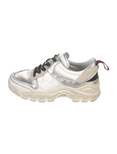 Pre-owned Zadig & Voltaire Leather Colorblock Pattern Sneakers