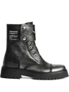 Zadig & Voltaire Leather Combat Boots In Black