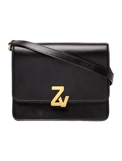 Pre-owned Zadig & Voltaire Leather Crossbody Bag In Black