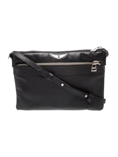 Pre-owned Zadig & Voltaire Leather Crossbody Bag In Black
