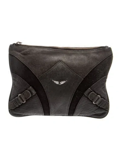 Pre-owned Zadig & Voltaire Leather Crossbody Bag In Black