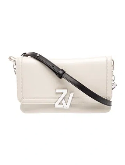 Pre-owned Zadig & Voltaire Leather Crossbody Bag In Neutral